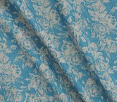 Blue jacquard floral lamÉ